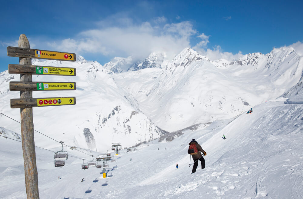 Skiing in La Rosiere